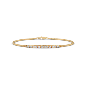 <b>Gold</b> Plated Diamond Bracelet Bezel <b>Set</b> Link <b>Bangle</b> for Women Party Wedding Jewelry - Product Image 1