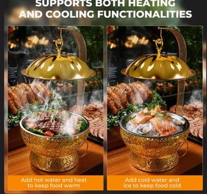 ถาดอุ่นอาหารสแตนเลสพรีเมียมพร้อมฝาปิดสำหรับบุฟเฟ่ต์ ราคาดีที่สุด - Product Image 2