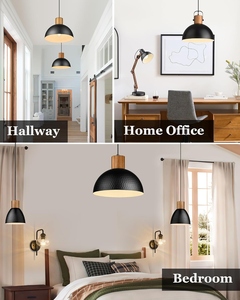 Modern Handmade Bamboo Pendant <b>Light</b> Natural Rattan Hanging Lamp <b>Boho</b> <b>Ceiling</b> Chandelier Woven Dome Pendant <b>Light</b> - Product Image 6