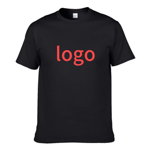 T-shirt décontracté en coton avec logo personnalisé, unisexe, col rond, manches courtes, uni, multicolores, impression OEM, vente en gros, commande en gros B2B - Product Image 1