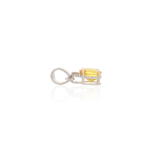 18K White Gold Lovers Key Pendant with Natural Agate Garnet Ruby <b>Opal</b> Emerald Turquoise - Product Image 6