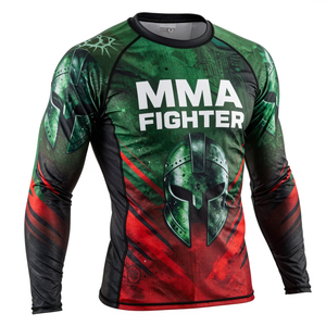Rashguard Personalizado de Manga Larga, Secado Rápido, Transpirable, Sin Costuras, para Entrenamiento de MMA y Jiu Jitsu, en Poliéster - Product Image 4