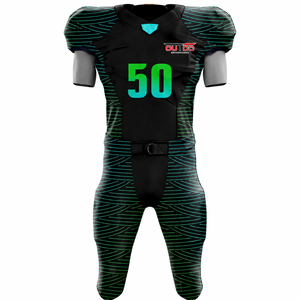 Uniforme de fútbol americano personalizado, camiseta y pantalones diseñados para atletas profesionales, equipos escolares, clubes y deportes. - Product Image 1