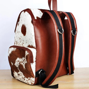 Mochila con estampado animal de piel sintética, 15 pulgadas, con múltiples bolsillos, mochila unisex para el día a día, cierre con cremallera, para todas las estaciones - Product Image 4