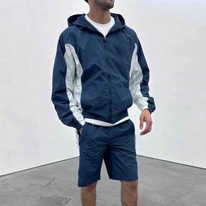Hot Sale Men Windbreaker <b>Shorts</b> <b>Sets</b> In Reasonable Price Comfortable Windbreaker Jackets With Elastic Waist <b>Shorts</b> - Product Image 3