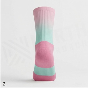 North Approach Crew <b>Socks</b> Pink Mint Breathable <b>Running</b> <b>Socks</b> for Adults Summer Season - Product Image 2