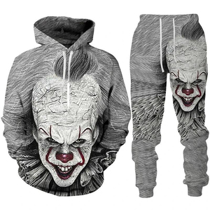 Ensemble de vêtements de sport pour hommes en tissu lourd survêtement à manches longues surdimensionné costume automne Cool vêtements de sport survêtements de sublimation pour hommes - Product Image 4