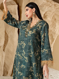 Fabricants d'abayas, abayas sur mesure pour femmes, robe musulmane, abaya de luxe Dubaï, abaya en gros, robe abaya modeste, abaya femmes, ODM en gros - Product Image 1