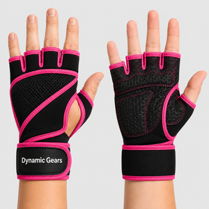 Unisex Neoprene Fingerless CrossFit Gloves for Closure Non-Slip for Weightlifting Bodybuilding Gym Customized - Product Image 4