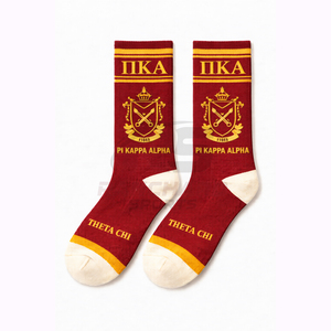 High-Quality Embroidered Greek Fraternity <b>Socks</b> for College Organizations and Events - Product Image 1