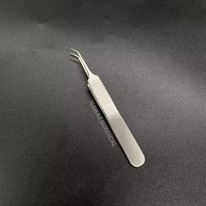 Pinzas de Corte Desechables para Joyería, 10 cm, Acero Inoxidable, Punta Angular Fina Serrada, Pinzas Quirúrgicas, Suministro OEM, Pinzas de Un Solo Uso - Product Image 1