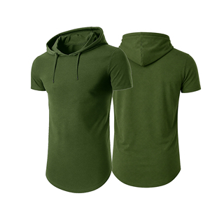 เสื้อฮู้ดแขนสั้นผ้าฝ้ายสำหรับผู้ชาย รับผลิตแบบ OEM ODM โรงงานผลิตเสื้อผ้าตามสั่ง ขายส่งเสื้อฮู้ด มีบริการส่งออกเสื้อฮู้ดจำนวนมาก - Product Image 3