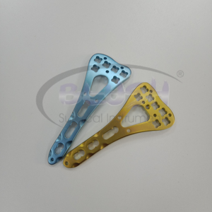 Cabezal manual de acero de 2.4MM OEM con bloqueo de seguridad, ángulo variable, de dos columnas, para radio distal, con orificios de 19.5MM de ancho, de Blush Surgical - Product Image 1