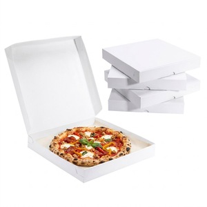 Meilleures ventes au Vietnam, boîte à pizza en papier pliable et recyclable, boîte à pizza blanche, boîte d'emballage à emporter personnalisée, écologique - Product Image 2