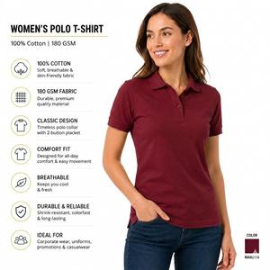 เสื้อโปโลผู้หญิง 180 กรัม ทิรุปุร์ ทามิลนาดู อินเดีย - Product Image 3