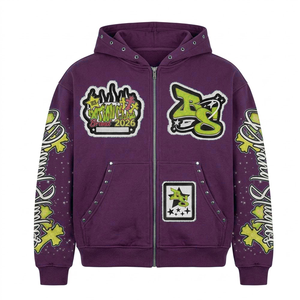 Collection Hiver 2026 – Sweats à Capuche Homme 100% Coton Séchage Rapide Respirant Coupe Ample Couleur Unie Léger Logo Personnalisé - Product Image 5