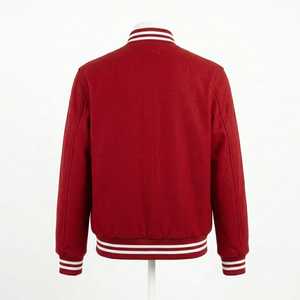 เสื้อแจ็คเก็ต Letterman Varsity แบบ unisex สไตล์ลำลอง แนวเบสบอล มีกระดุมแป๊ก ปิดด้วยกระดุมแบบ Snap  เสื้อคลุมแฟชั่น - Product Image 3