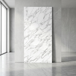 Cararra Supremo 1600x3200 Carrelage en pierre artificielle aspect marbre émaillé blanc poli Calacta Salon Salle à manger - Product Image 4