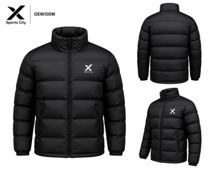 Vestes matelassées ultra-légères à col montant X Sports City, isolation premium, hydrofuges, coupe-vent, maintien de la chaleur, OEM/ODM - Product Image 1