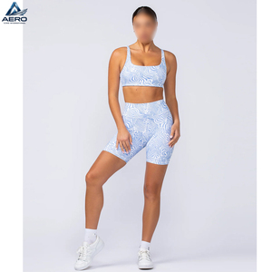 Shorts de Yoga para Mujer, Estilo 2026, Color Blanco y Azul en Contraste, Transpirables, Cintura Cero, Fabricados en Pakistán por un Buen Proveedor - Product Image 4