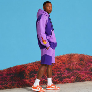 Conjunto Deportivo Informal Unisex de Dos Piezas para Verano 2026, Sudadera con Capucha y Pantalones Cortos con Logotipo Personalizado, Color Sólido, 100% Poliéster, Secado Rápido - Product Image 4
