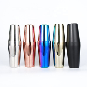 Shakers à cocktails Boston en acier inoxydable sans poids, ustensiles de bar, shakers à cocktails 20oz 25oz, boîtes métalliques pour barman - Product Image 1