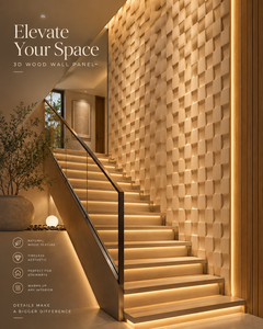 Panel de Pared de Madera Moderno, Diseño 3D, Estilo Minimalista, Decoración de Interiores, Panel de Tambor de Madera Sólida, Paneles de Pared Flexibles de Madera Sólida - Product Image 5