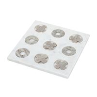 Meilleure Vente : Plateau de Jeu Tic Tac Toe de Luxe en Marbre Fait Main, Décoration de Table pour Collection d'Aménagement Intérieur Haut de Gamme