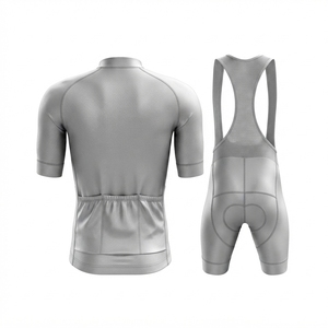 Conjunto de Jersey y Culotte de Ciclismo para Hombre, Sublimado, 100% Poliéster, para Equipos Nacionales de Fútbol, Color Gris, de Secado Rápido, con Malla Trasera - Product Image 3