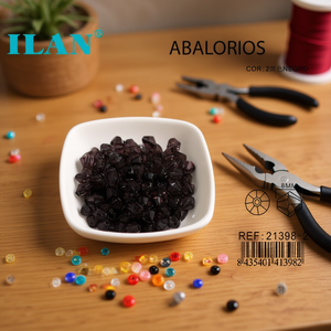 Perline ILAN a forma di rombo nere da 8 mm per la creazione di gioielli - Product Image 3