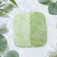 Y567 OEM/Marque Privée Tampons de Coton Composites Verts Matières Premières Pures Fibre de Pomme + Fibre Végétale Tampon Tonifiant Facial pour Soins de la Peau