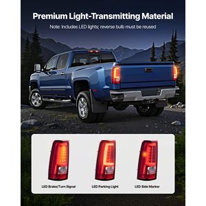 Gruppo Luci Posteriori Compatibili per Chevy Silverado 1500/1500 HD 2003-2006 e Chevy Classic 2007, Lente Trasparente, 2 Pezzi DRi - Product Image 4