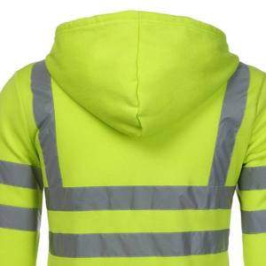 Chaqueta de Seguridad Reflectante de Alta Visibilidad Personalizada, Chaqueta de Invierno Tipo Bomber con Capucha, Chaqueta de Seguridad Acolchada de Alta Visibilidad en Venta, Servicio OEM - Product Image 3