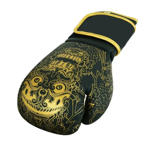 Gants de boxe en cuir professionnels avec logo personnalisé pour la protection lors de l'entraînement en extérieur - Product Image 4