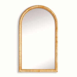 Miroir mural en rotin fait main, cadre tissé à la main, décoration murale minimaliste pour la maison, l'hôtel, le café, vente en gros, écologique - Product Image 1