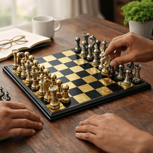 Jeu d'échecs en bois pour toute la famille, pour enfants et adultes |   Jeu d'échecs éducatif pour la réflexion stratégique |   Jeu de société classique - Product Image 5