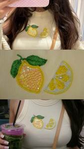 Handcrafted Beaded Embroidery Seed Beads Tank <b>Top</b> For Girls Artistic Seed Beads Embroidered Tank <b>Top</b> Unique Fashion Look - Product Image 4