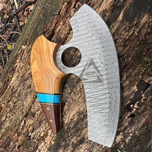 Hache à pizza DIY en gros avec manche en bois et lame en acier inoxydable - Vente directe d'usine sous marque privée - Product Image 4