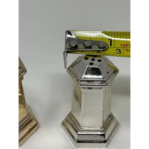 Vintage Metal Salt and Pepper Shakers Set Hexagonal Design Durable Herb Spice Tools Hand Wash Only - Product Image 4