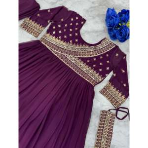 ชุดราตรี anarkali กับ dupatta และเข็มขัดชุดออกงานปาร์ตี้สวยงามน่าทึ่ง - Product Image 6