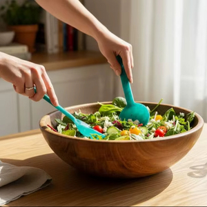 Juego de utensilios de cocina de resina con mango de cuentas para servir ensaladas, cuchara y tenedor, herramientas para mezclar alimentos, vajilla para comedor, proveedor mayorista - Product Image 5
