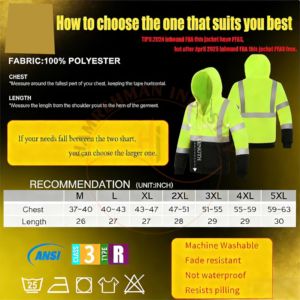 Veste de sécurité réfléchissante imperméable pour hommes, gilet de sécurité haute visibilité classe 2, vestes en polyester pour hommes - Product Image 6