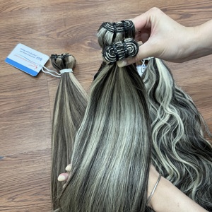 Extensions de cheveux naturels de qualité supérieure, couleur piano, lisses, 100% cheveux humains, cheveux vierges vietnamiens - Product Image 3