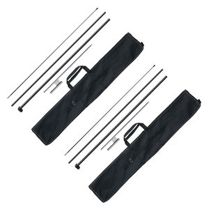 Kit 2 Pezzi Asta Bandiera a Piuma da 3,85 m con Picchetto per Pubblicità Esterna Aziendale, Bandiere Swooper e Pali per Insegne - Product Image 1