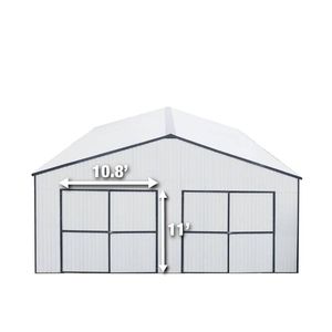 Garage in Metallo 30FT X 40FT, Altezza 11FT, Doppie Porte Frontali, Punto Alto 17FT, 1260 Sq Ft, per Carport, Officina, Casetta di Deposito TMG MS3040 - Product Image 3