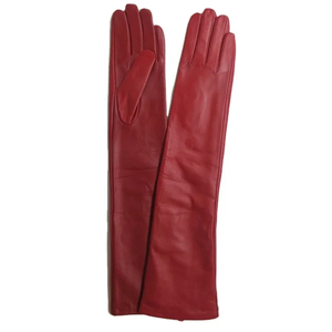 Gants longs en cuir doublés de soie pour femmes, gants chauds de ski sexy et ajustés pour la performance - Product Image 5