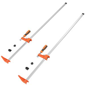 Set di 2 Morsetti a C in Ghisa da 36 Pollici a Cambio Rapido per Falegnameria, Capacità di Carico 600 Libbre e Profondità Gola 2,5 Pollici - Product Image 1