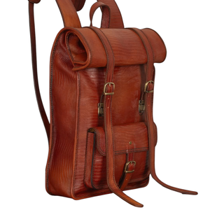 Mochila de Viaje de Cuero Genuino Vintage, Impermeable, Enrollable, de Lujo, Unisex, Gran Capacidad, para Portátil, Hecha a Mano - Product Image 5