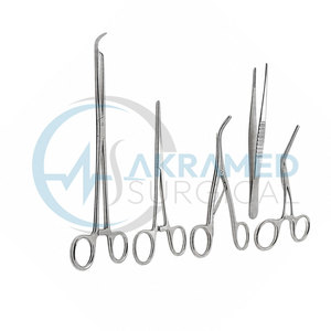 Ensemble de 5 pinces chirurgicales de haute qualité Debakey Voarse Hulka Trousseau en acier inoxydable, instruments certifiés CE - Product Image 5