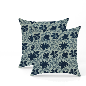 ปลอกหมอนอิงลายดอกไม้สีครามพิมพ์ลายด้วยมือ ผ้าฝ้ายตกแต่งโซฟา ปลอกหมอนอิงทำมือ สไตล์โบฮีเมียน ของตกแต่งบ้าน - Product Image 5